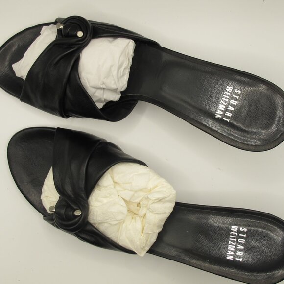 Stuart Weitzmam black nappa leather heel in 8.5N - Picture 2 of 9